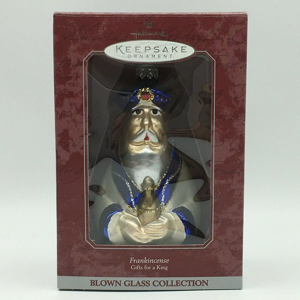 Hallmark Frankincense Gifts for a King Blown Glass Ornament 1998 Wise Men Man
